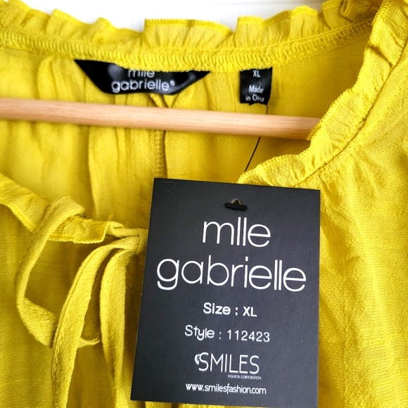 Mlle Gabrielle mustard summer dress, no sleeves, XL - Picture 4 of 6